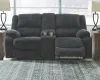 Ashley Furniture 7650494 Draycoll - DBL Rec Loveseat w/Console - Dark Gray