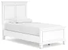 Ashley Furniture B680/31/36/46/52/53/86 Fortman - 6 Pc. - Dresser, Mirror, Chest, Twin Panel Bed - White