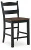 Ashley Furniture D546-724 Valebeck - Barstool (Set of 2) - Black / Brown
