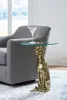 Ashley Furniture A4000605 Vallain - Accent Table - Antique Gold Finish