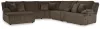 Ashley Furniture 92705S2 Ashley Furniture 92705S2 Top Tier - 6-Piece Reclining Sectional With Laf Press Back Chaise - Chocolate