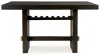 Ashley Furniture D984/32/124(2) Burkhaus - 5 Pc. - Rectangular Counter Table, 4 Barstools - Dark Brown