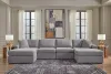 Ashley Furniture 92104S19 Ashley Furniture 92104S19 Modmax - 4-Piece Sectional With Laf And Raf Corner Chaises - Granite