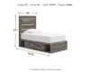 Ashley Furniture PCB2405B18 Ashley Furniture PCB2405B18 Graystorm - Twin Panel Storage Bed - Brown Gray