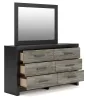 Ashley Furniture PCB1118B1 Ashley Furniture PCB1118B1 Broachmyn - Dresser And Mirror - Black / Gray