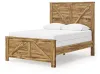 Ashley Furniture PCB1580B2 Maystonna - Queen Crossbuck Panel Bed - Brown