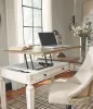 Ashley Furniture H743H2 Realyn - L Shaped Desk With Lift Top - White / Brown