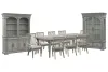 Pulaski Furniture P091240-KIT24 Pulaski Furniture P091240-KIT24 Madison Ridge - Extendable Leg Dining Table With 8 Arm Chairs, Server, Hutch And China - Bluff Gray