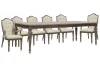 Pulaski Furniture P412240-KIT15 Pulaski Furniture P412240-KIT15 Saddle Creek - Extendable Leg Dining Table With 6 Upholstered Arm Chairs - Timber Brown