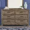 Liberty Furniture 384-BR31 Ridgecrest - 6 Drawer Dresser - Cobblestone