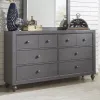 Liberty Furniture 423-BR30 Cottage View - 6 Drawer Dresser - Dark Gray