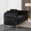 New Classic U2034-20-BLK Empire - Lighted Loveseat - Black