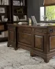 CoasterElevations 881281 Hartshill - 7-Drawer Executive Desk - Burnished Oak