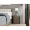 Riverside Furniture 87168 Sariel - Stone Top 3 Drawer Nightstand - Dark Brown