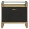 Coaster Fine Furniture 224922 Granada - 2-Drawer Glass Top Nightstand - Natural Pine