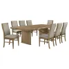 Coaster Fine Furniture 193611-S9 Adina - 9 Piece Extension Dining Set - Distressed Light Brown