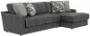 Jackson Furniture Industries 5045/63/76-28 Jackson Furniture Industries 5045/63/76-28 Minori - Italian Leather 2 Piece Sofa / Chaise With RSF Chaise - Steel