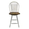 Liberty Furniture 186W-B100324 Liberty Furniture 186W-B100324 Carolina Crossing - Windsor Swivel Counter Chair - White / Antique Honey