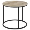 Coaster Fine Furniture 736047 Lainey - Round Occasional Side End Table - Distressed Pine