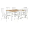 Coaster Fine Furniture 122501-S7W Andrews - 7 Piece Rectangular Dining Set - White And Light Ash