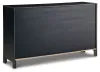 Ashley Furniture A4000508 Lenston - Accent Cabinet with 3 Doors - Black / Gray