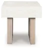 Ashley Furniture T622-2 Ashley Furniture T622-2 Jorlaina - Square End Table With Faux Cement Top - Light Grayish Brown