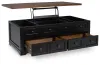 Ashley Furniture T664-9 Wildenauer - Lift Top Cocktail Table - Brown / Black