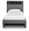 Ashley Furniture PCB2721B23 Ashley Furniture PCB2721B23 Verishaw - Twin Upholstered Bed With Wireless Audio - Gray