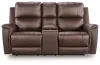 Ashley Furniture PCU1200118 Ashley Furniture PCU1200118 Bleckley - Power Reclining Loveseat With Console / Adjustable Headrest - Espresso