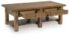 Ashley Furniture T539-1 Vandenmore - Rectangular Cocktail Table - Medium Brown