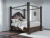 Ashley Furniture B947B8 Maylee - Queen Canopy Bed - Dark Brown