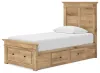 Ashley Furniture PCB1170B38 Ashley Furniture PCB1170B38 Makidern - Twin Panel Storage Bed With 2 Under Bed Storage Units And Storage Footboard - Tan