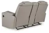 Ashley Furniture PC8330543 Elevate Edges - Glide Reclining Loveseat With Console - Coin