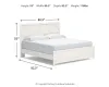 Ashley Furniture B1190B3 Gerridan - King Panel Bed - White / Gray