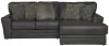 Jackson Furniture Industries 4378/46/76-28 Jackson Furniture Industries 4378/46/76-28 Denali - 2 Piece Italian Leather Match Sofa Chaise With Right Side Facing Chaise - Steel