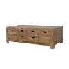 CoasterElevations 723888 Esther - 6-Drawer Solid Wood Coffee Table - Natural