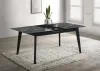 CoasterEssence 121251 Crestmont - Extension Dining Table Faux Marble - Black