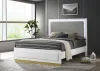 Coaster Fine Furniture 224771Q Caraway - Wood Queen LED Panel Bed - White