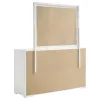 Coaster Fine Furniture 224943M Ives - 6-Drawer Dresser And Mirror - White High Gloss
