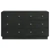 Coaster Fine Furniture 223663 Cavelle - 6-Drawer Dresser Cabinet - Black