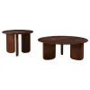 Coaster Fine Furniture 721998-S2 Dale - 2 Piece Solid Wood Coffee And End Table Set - Brown