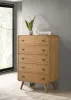 Coaster Fine Furniture 225095 Robyn - 5-Drawer Bedroom Chest Of Drawers - Light Ash