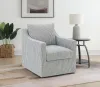 Coaster Fine Furniture 904137 Winter - Upholstered Sloped Arm Accent Swivel Chair - Gray