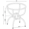 CoasterEveryday 108291 Aviano - Round Metal Dining Table Base - Gunmetal