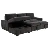 Coaster Fine Furniture 500349B1 Pastrana - LAF Chaise With 1 Piece Pillow, Box 2 of 2 - Charcoal Gray