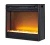 Ashley Furniture W100-02 Entertainment Accessories - Fireplace Insert Glass/Stone - Black