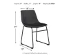 Ashley Furniture D372-06 Ashley Furniture D372-06 Centiar - Dining UPH Side Chair (Set of 2) - Black
