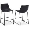 Ashley Furniture D372-624 Ashley Furniture D372-624 Centiar - Upholstered Barstool (Set of 2) - Black
