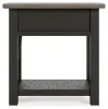 Ashley Furniture T736-107 Tyler Creek - Chair Side End Table - Black / Gray