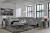 Ashley Furniture 65906S19 Ashley Furniture 65906S19 Modmax II - 6-Piece Power Reclining Sectional With LAF Press Back Power Chaise And Console - Salt And Pepper